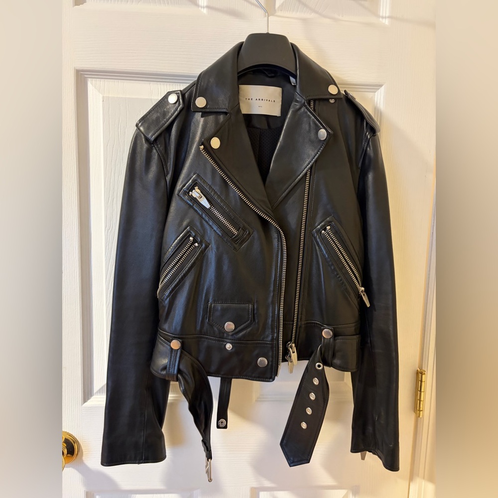 The Arrivals Black Leather Jacket